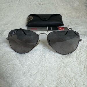 Ray-Ban Aviator Sunglasses Titanium Polarized Unisex